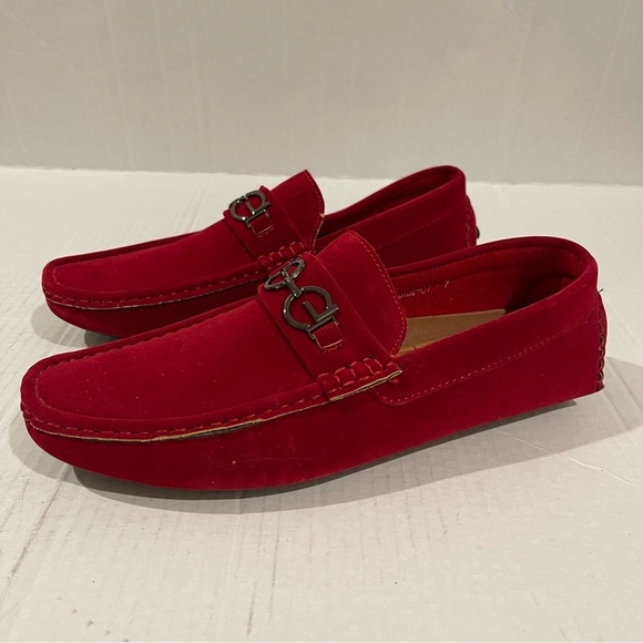 Men’s Royal Shoes Red Velvet Slip On Business Loafers Size 7 US! - Picture 1 of 5